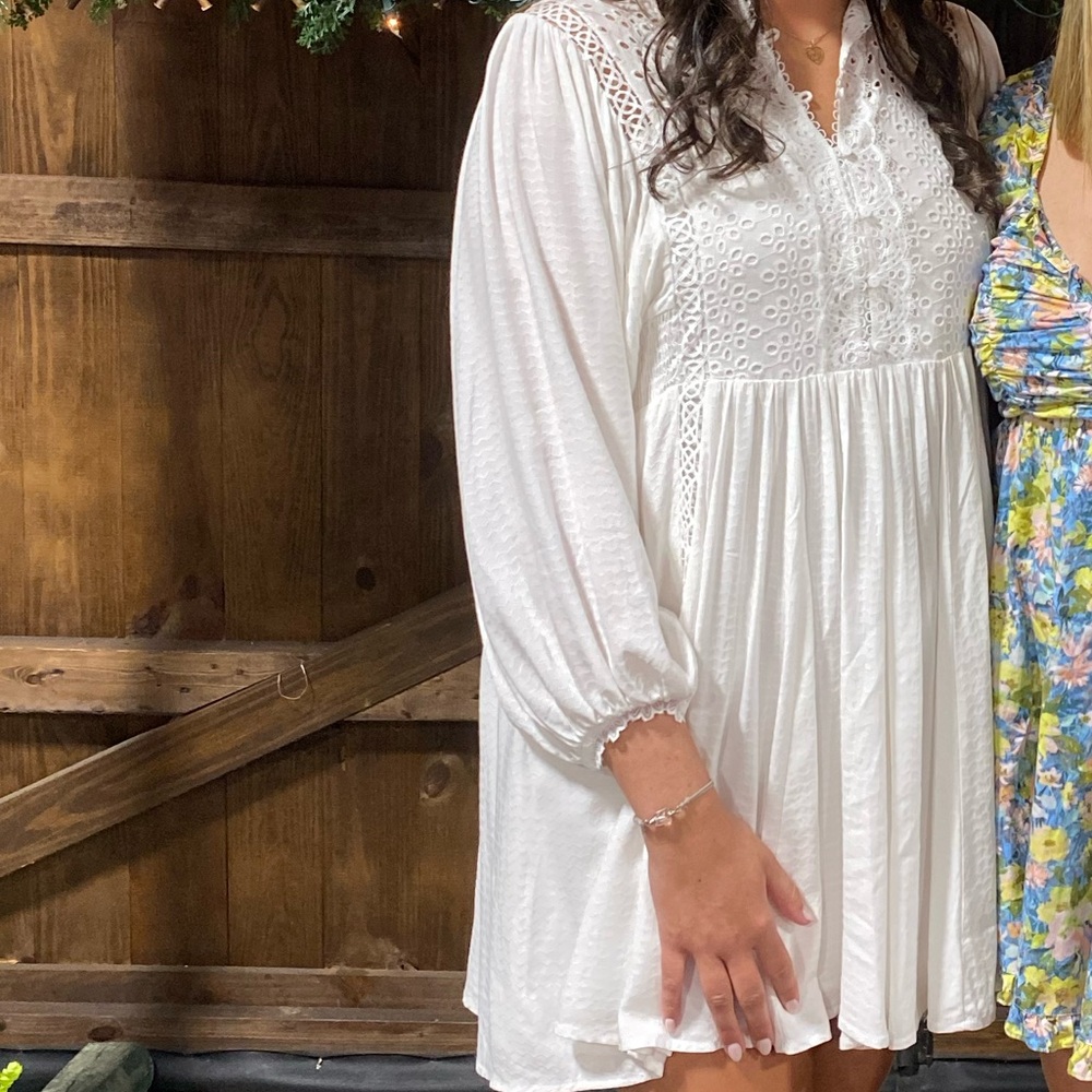 White dress with lace